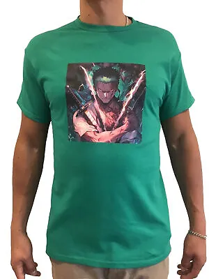 Buy Mens Green T Shirt One Piece Zoro Green T Shirt Size M • 7.99£