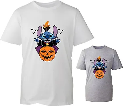 Buy Magician Lilo & Stitch Happy Halloween T Shirt Witch Boo Jack-o'-lantern Tee Top • 9.99£