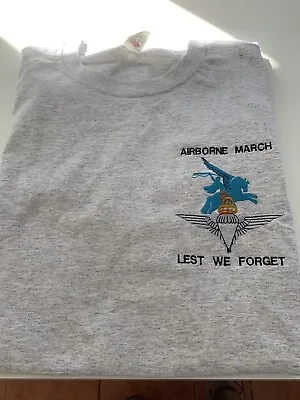 Buy Parachute Regiment Pegasus Airborne March Embroidered On A T-shirt Size Med-3xl • 5.50£