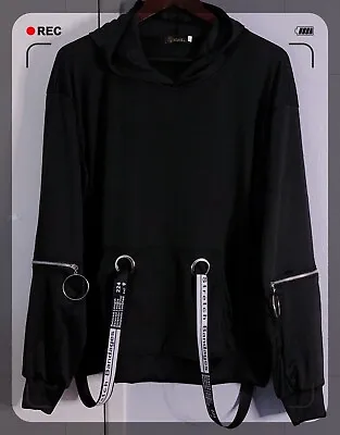 Buy Techwear Harajuku Stylish Long Sleeve Hooded Shirt  • 23.62£