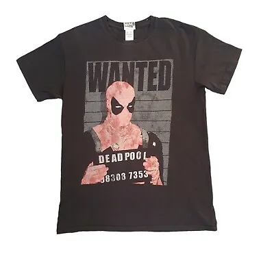 Buy MARVEL Deadpool T-Shirt Black Short Sleeve T-Shirt MEDIUM Made By Guildan • 5.99£
