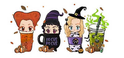 Buy Hocus Pocus Style Characters Film Heat Transfer Light Or White Clothing • 4.14£