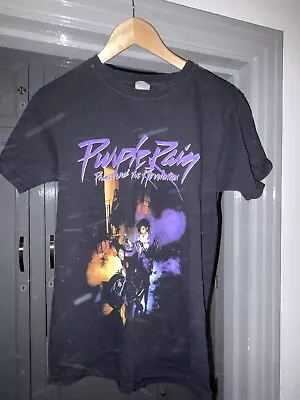 Buy Purple Rain By Prince Black Short Sleeve  T-Shirt Size S Great Conditon • 7.99£