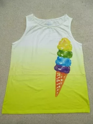 Buy NEW  LAND's END Rainbow ICE CREAM T-Shirt Top  7-8yrs   NEW   100% Cotton • 8.99£