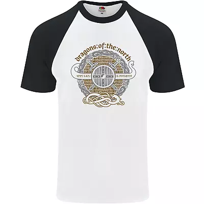Buy Dragons North Viking Valhalla Thor Odin Mens S/S Baseball T-Shirt • 9.99£