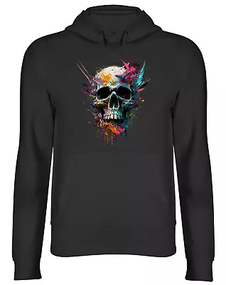 Buy Skull Face Hoodie Mens Womens Gothic Halloween Emo Goth Top Gift • 17.99£