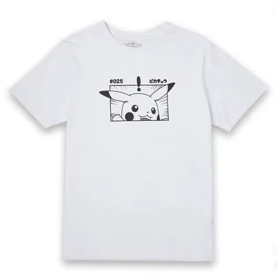 Buy Pokemon Pikachu T Shirt Unisex T-Shirt White Mens Adult Japanese Tee NEW XXL • 9.99£