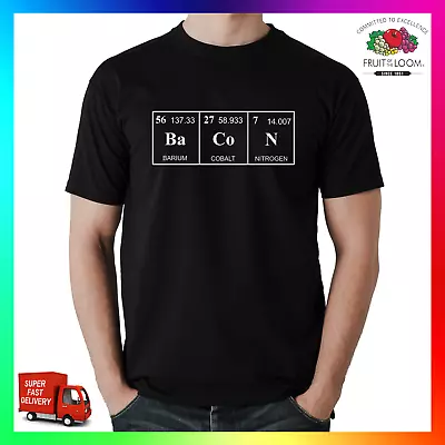 Buy Bacon T-Shirt TShirt Tee Funny Periodic Table BBQ Foodie Chemistry Science Xmas • 14.99£