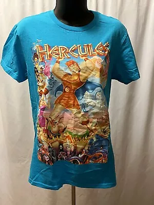 Buy Disney Park Hercules T-Shirt Women Small Blue Short Sleeve Cotton Hercules Movie • 9.23£