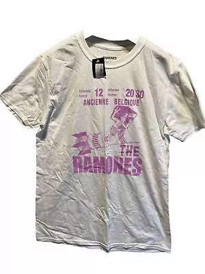 Buy The Ramones T Shirt Punk Rock Band Merch Tee Size M Oversized Top White • 17£