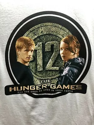 Buy The Hunger Games Katniss & Peeta District 12 Seal Graphic T-shirt Junior's Sz M • 28.91£