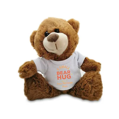 Buy Soft Dark Brown Teddy Bear Toy With T-shirt With Small Bear Hug Design + Message • 22.99£