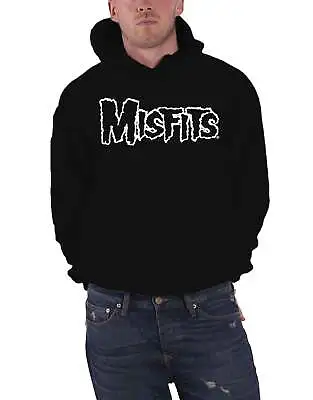 Buy Misfits Hoodie Skull Band Logo Back Print New Official Mens Black Pullover • 34.95£