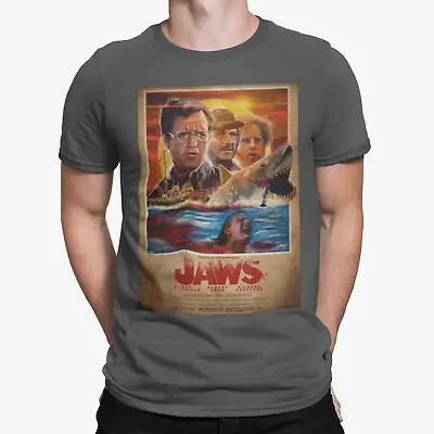 Buy Jaws Aged T-Shirt Poster Retro Art Shark Tee 70s 80s Horror Movie Film Gift UK  • 9.99£