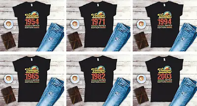 Buy Vintage Limited Edition 1954-2003 Any Year Ladies Fitted T Shirt Sizes Small-2XL • 11.99£