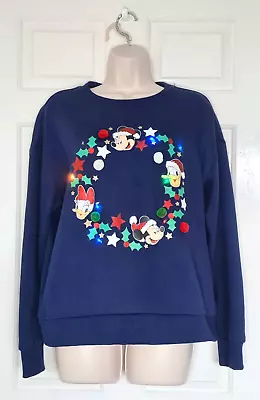 Buy Official Disney Mickey Mouse Light Up Christmas Jumper Womans Sweater - Size M • 19.99£