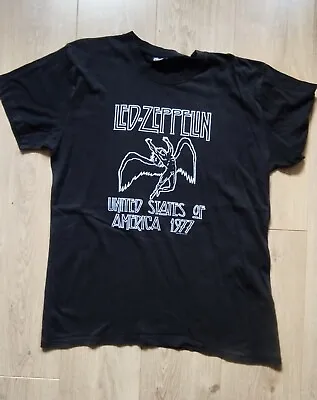 Buy Men's LED ZEPPELIN T-Shirt (Size XL) USA 1977 • 9£