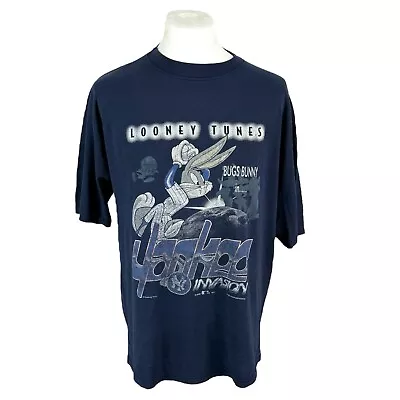 Buy Looney Tunes Vintage T Shirt Blue XL Graphic 1996 Warner Bros Vintage T Shirt  • 25£