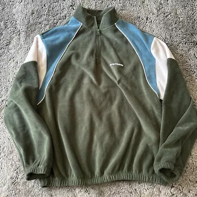 Buy Urban Outfitters Iets Frans Green Panelled Pullover Fleece • 25£
