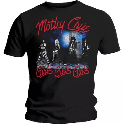 Buy Officially Licensed Motley Crue Girls Girls Girls Mens Black T Shirt Motley Crue • 14.95£