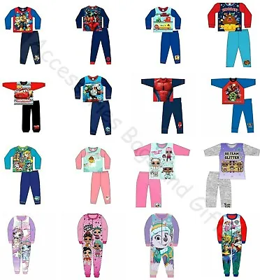 Buy Childrens Kids Character All In One Sleepsuit Pyjamas Boys Girls Nightwear 1-10Y • 8.75£