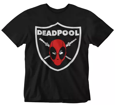 Buy Deadpool T-Shirt Shield Logo Merc Mouth Tee Retro Movie Film Face Super  • 9.99£
