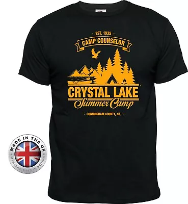 Buy Friday The 13th Jason Crystal Lake Black T Shirt Mens Unisex + Ladies Fitted • 18.99£