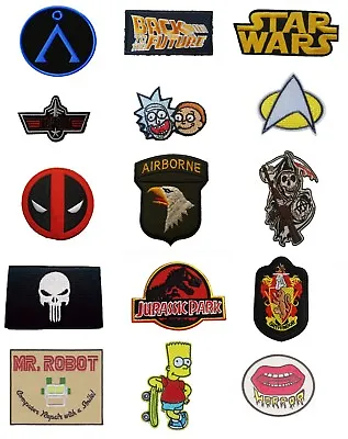 Buy TV Show Movie Film Cartoon Iron On Sew On Patches Badges Transfers Fancy Dress • 2.79£