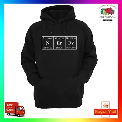 Buy Nerdy Hoodie Hoody Funny Periodic Table Chemistry Science Nerd Geek Computing • 24.99£