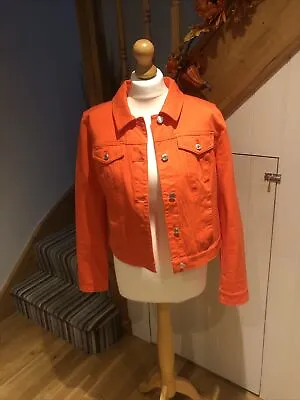 Buy Ruth Langsford Cotton Twill Denim Style Jacket, Sunset Red, Size 14 RRP £51 • 25£
