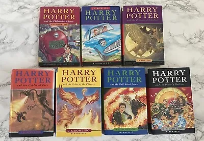 Buy Harry Potter Complete Set Of 7 Hardback Books First Editions • 64.99£