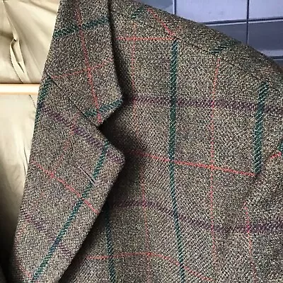 Buy Alpendale Tweed Sports Jacket Mens 46 L Green Country Check Wool Sporting Blazer • 9.99£