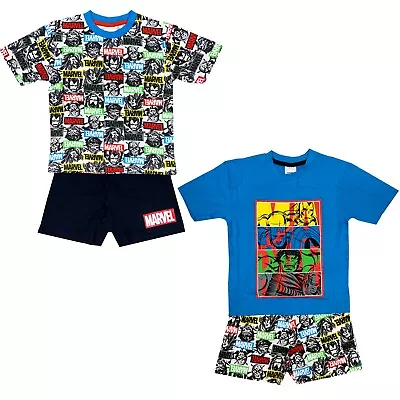 Buy Boys Marvel Avengers Short Pyjamas 2 PACK 4-11 Years • 14.90£
