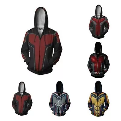 Buy Ant Man And The Wasp 3D Hoodies Cosplay Superhero Sweatshirt Jacket Coat Costume • 15£