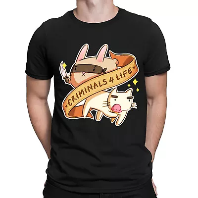 Buy Criminals4life Cats Criminal Animal Lovers Funny Cartoon Mens Womens T-Shirts #D • 9.99£