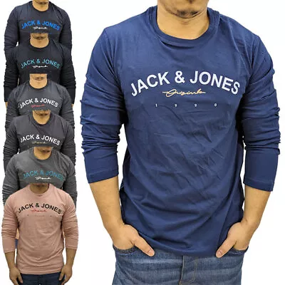 Buy Jack & Jones Mens Long Sleeve T Shirts Casual Lightweight Top Cotton Tee M-2XL • 8.99£