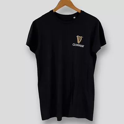 Buy GUINNESS Black T-shirt With Print On Back SIZE S Brand New • 7.95£