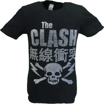 Buy Mens Black Official The Clash Skull & Crossbones T Shirt • 17.99£