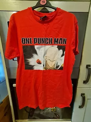 Buy One Punch Man Red T Shirt - M • 5£
