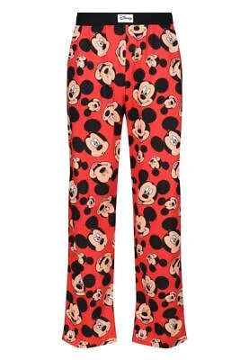 Buy Mickey Mouse Lounge Pants Disney Adults Cotton Red PJs Pyjamas Bottoms Nightwear • 15.99£
