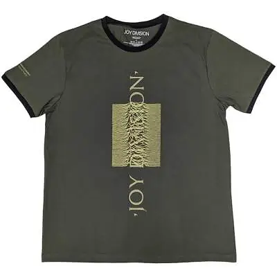Buy Joy Division Unisex Ringer T-Shirt: Blended Pulse - Khaki Green  Cotton • 17.99£