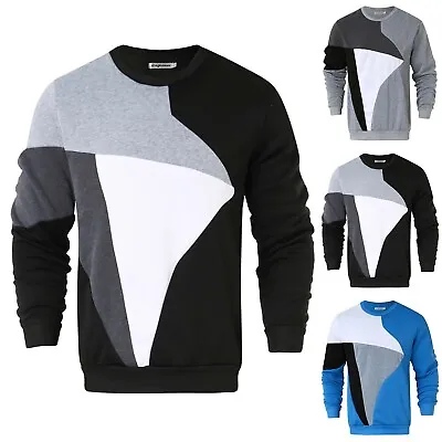 Buy Super Soft Men Sweaters Mens Casual Hoodie Patchwork Color Jacket Autumn And • 13.82£