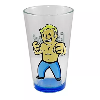 Buy Official Fallout Vault Boy Pint Glass 16oz | Fallout Series Show Merch Videogame • 28.41£