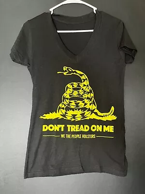 Buy Dont Tread On Me Womens T Shirt Black V Neck Size M • 9.45£