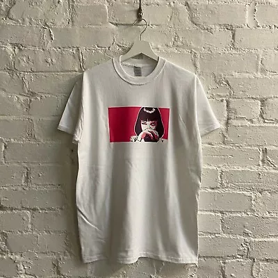 Buy Mia Wallace Pulp Fiction Pink Cocaine WhiteT-Shirt M *CLEARANCE* • 10£