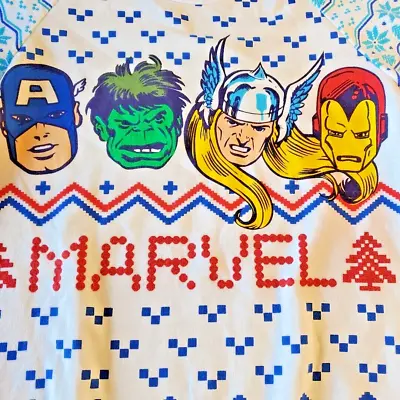 Buy Marvel Vintage Winter Christmas Sweater Adult Small Hulk Thor Ironman • 9.02£