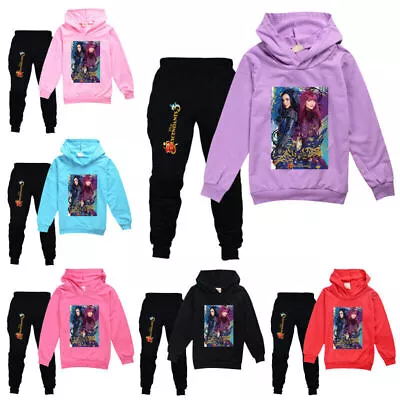 Buy Boys Girls Descendants Hoodies Hooded Sweatshirt Tops+Trousers Casual Set Gift • 18.78£