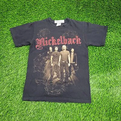 Buy Nickelback Post-Grunge Rock Shirt Women S 17x24 Faded-Black Dark-Horse Tour-2010 • 32.89£