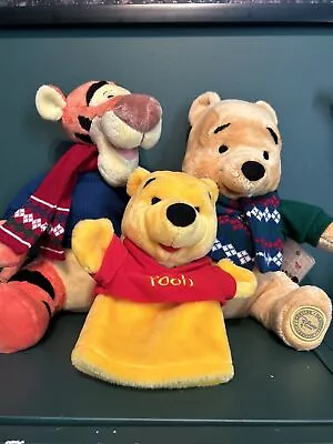 Buy Disney Store Holiday Winnie The Pooh & Tigger Christmas Sweater Tags & Puppet • 22.63£