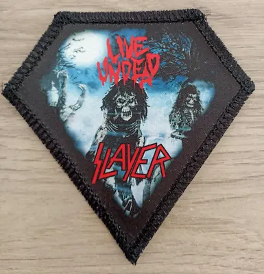 Buy Slayer “Live Undead” Diamond Shape Patch For Battle Jacket / Battle Vest • 5.36£